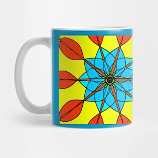 Blue leaves abstract Mug